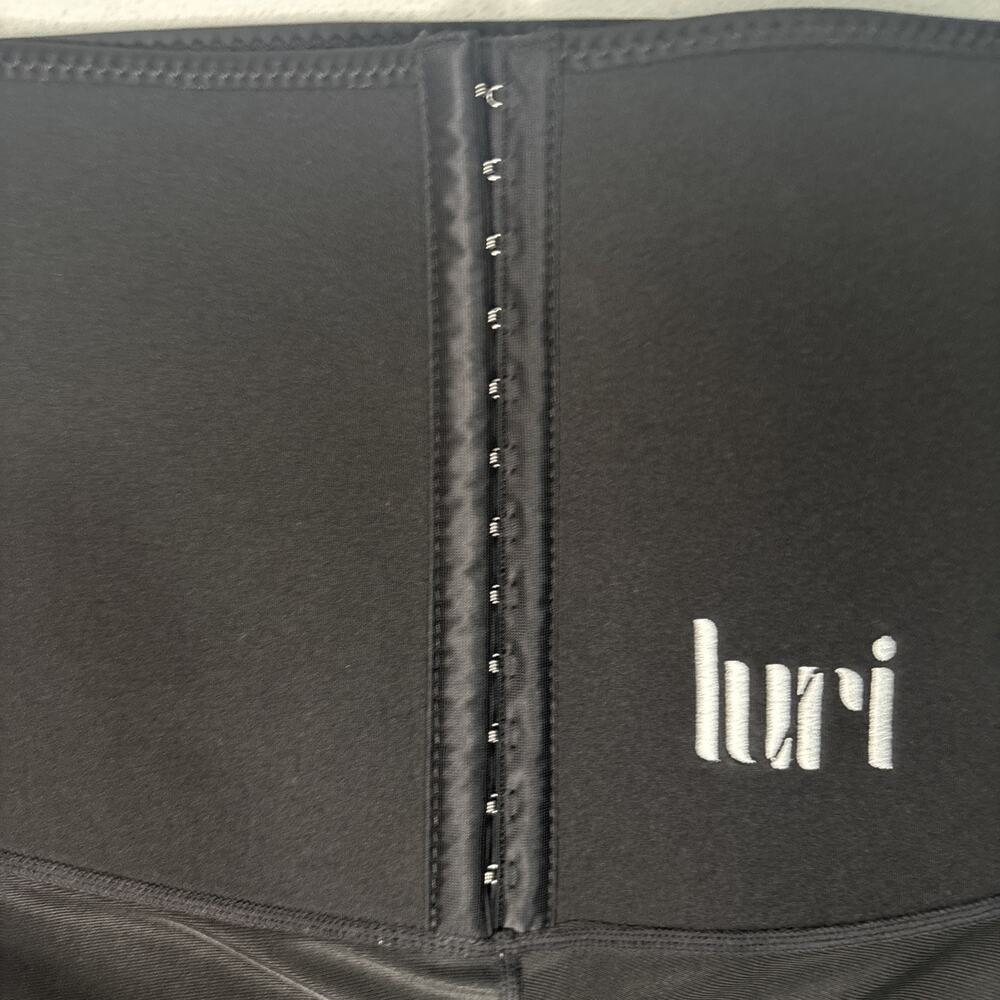 Women Black LURI Compression Leggings Waist Trainer Hook Eye Closure XL - Picture 2 of 8